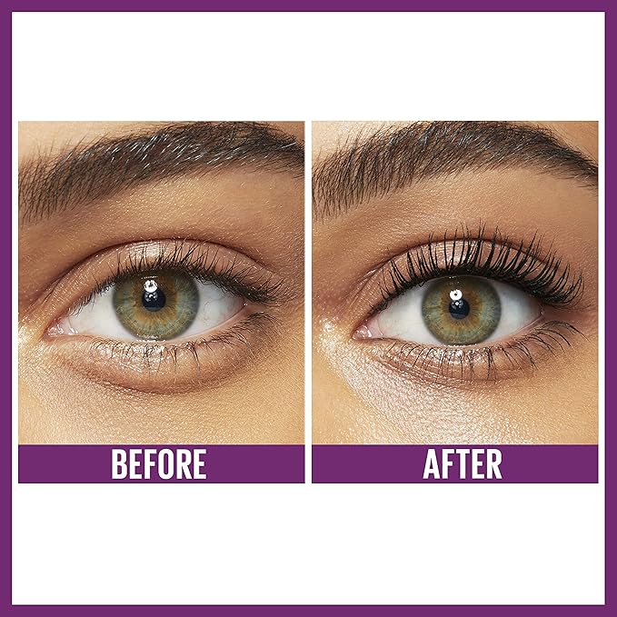 Maybelline The Falsies Lash Lift Washable Mascara Volumizing, Lengthening, Lifting, Curling, Multiplying, Eye Makeup, Very Black, 1 Count