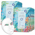 Collagen Anti-Aging Face Sheet Mask, Set of 10 – Firming & Hydrating Skincare with Hyaluronic Acid – Moisturising Repair Treatment for Sensitive Skin – Holiday-Ready Glow for Women & Men