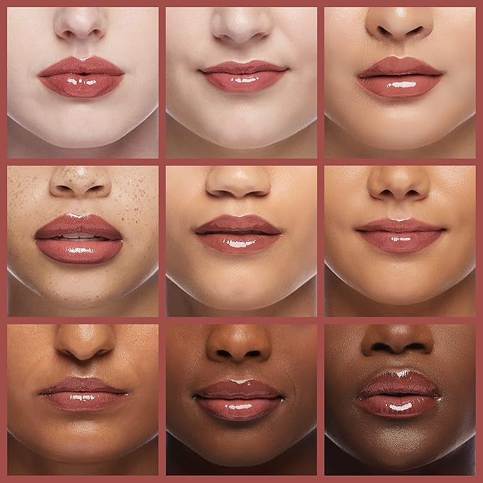 Palladio Lip Gloss, Champagne, Non-Sticky, Contains Vitamin E and Aloe, Offers Intense Color and Moisturization, Minimizes Lip Wrinkles, Softens Lips with Beautiful Shiny Finish, Facet Diamond