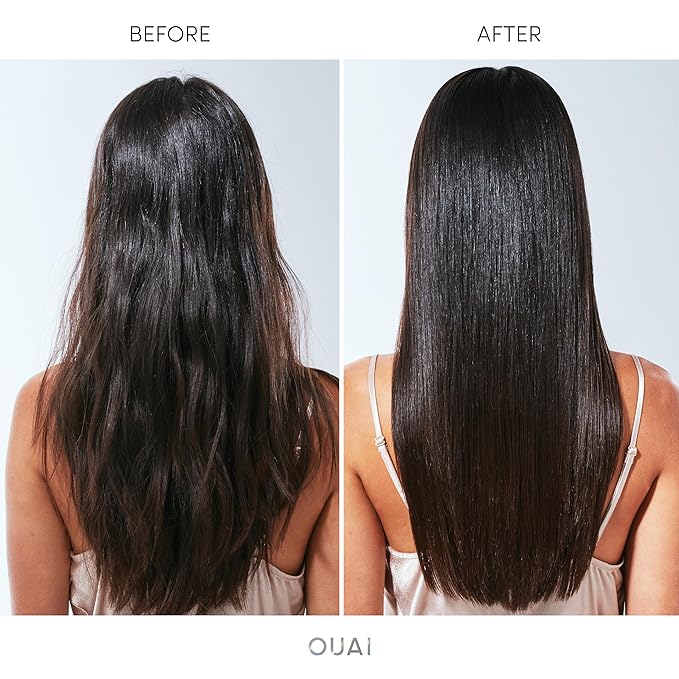OUAI Hair Gloss - In-Shower Shiny Hair Treatment & Glaze with Frizz Control - Heat Protectant Infused with Hyaluronic Acid, Rice Water & Panthenol - Paraben, Phthalate & Sulfate Free (6 Oz)
