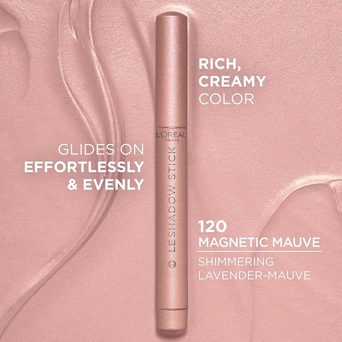 L'Oreal Paris Makeup Le Shadow Stick Eyeshadow, Blendable, Smudge-Resistant, Cream Eyeshadow, Magnetic Mauve, 0.05 Oz