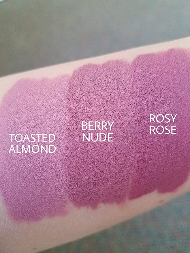 Aromi Matte Liquid Lipstick | Long-Lasting, Dusty Rose Lip Color for Women, Rosy Nude Shade, Vegan, Waterproof, Long Wear (Berry Nude)