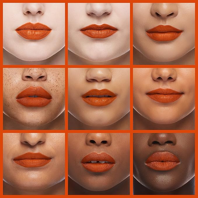 Palladio Herbal Lipstick, Rich Pigmented and Creamy, Infused with Aloe Vera, Chamomile & Ginseng, Prevents Lips from Drying, Combats Fine Lines, Long Lasting Lipstick, Golden Orange