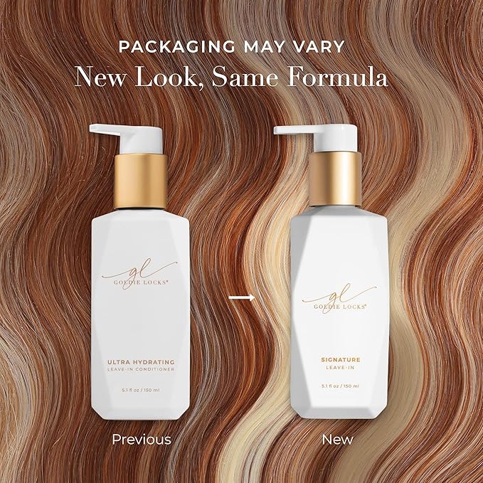 Goldie Locks Signature Leave-In Conditioner - Moisturizes and Controls Frizz - Lightweight Daily Hydration - Safe for Extensions & Color-Treated Hair - Protein-Free - 5.1 fl oz (Packaging May Vary)