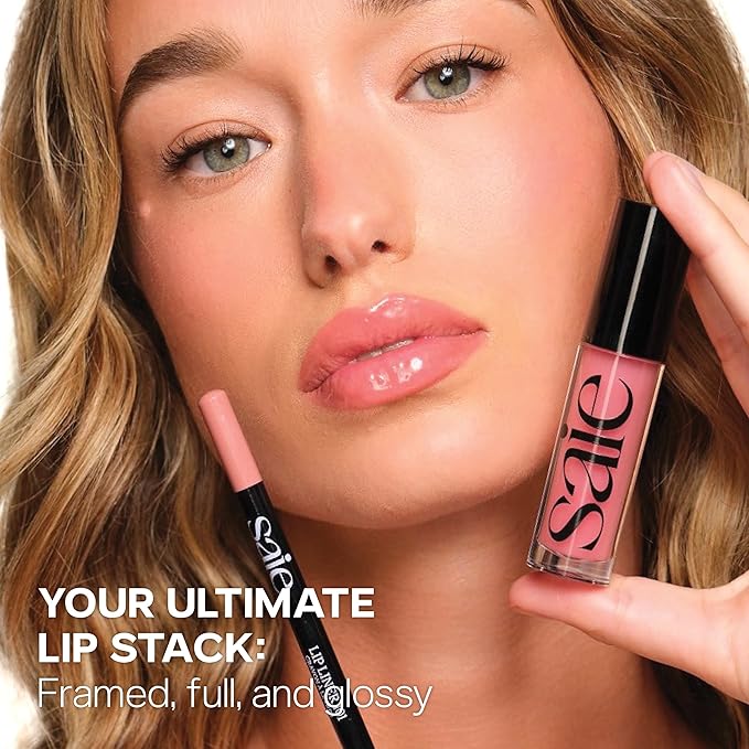 Saie Lip Liner 101 - Lip Pencil Made with a Creamy, Soft Matte Formula for a Naturally Framed or Fully Filled Look - Supercharged with Shea Butter & Jojoba Oil - Flirt (.05 oz)