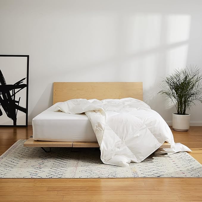 Brooklinen Lightweight Luxury Down Comforter, 100% Natural Canadian Duck Down Duvet Insert - 650 Fill Power, 100% Cotton Shell, Twin/Twin XL Size Comforter for Warm Sleepers