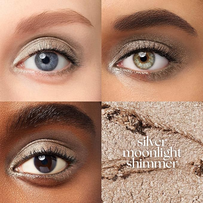 Julep Eyeshadow 101 Cream-to-Powder Waterproof Shadow Stick – Silver Moonlight Shimmer – Long-Lasting, Crease-Proof, Medium Golden-Beige Shimmer Eyeshadow with Built-in Smudger